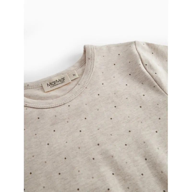 Marmar Modal Smooth Print Beige Mel Dot Tago T-Shirt 3