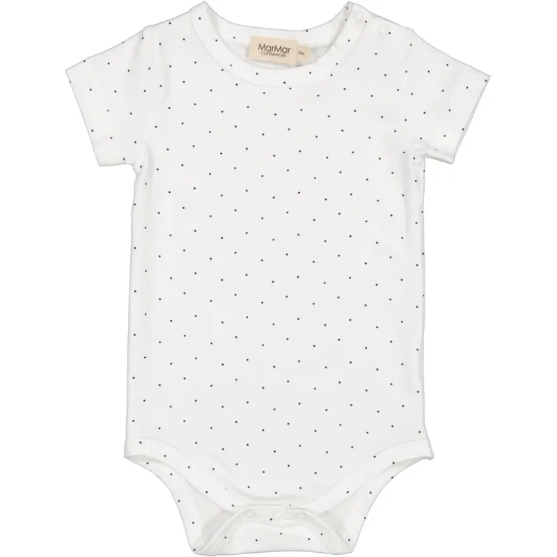 Marmar Modal Smooth Print Blue Dot Plain Body Ss Body 1