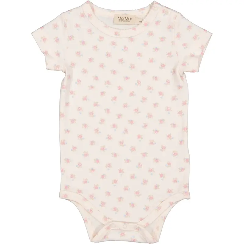 Marmar Modal Smooth Print Little Bouquet Plain Body Ss Body 1