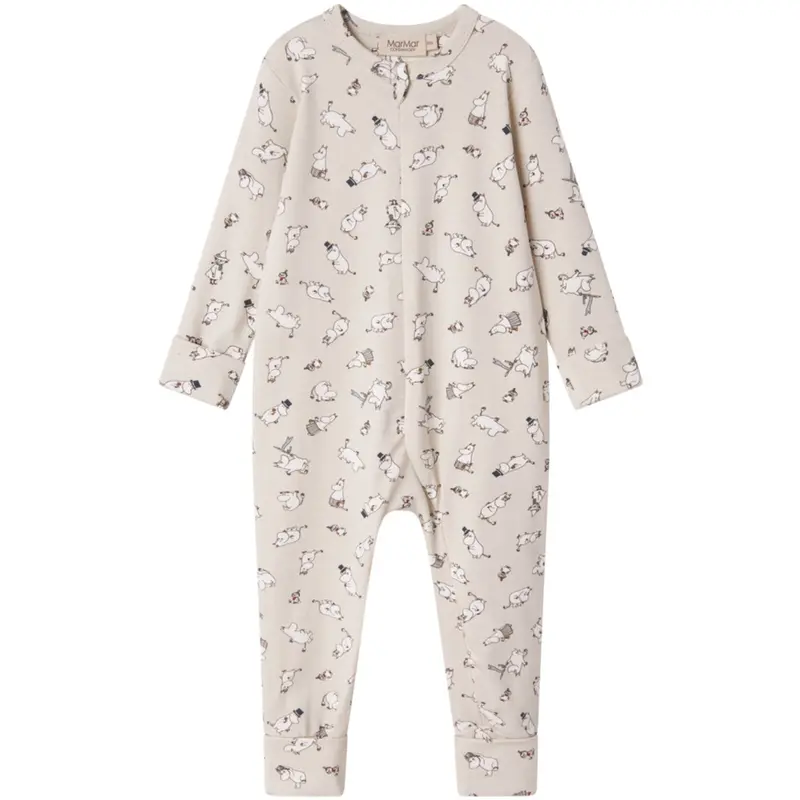 Marmar Modal Smooth Print Moomin Onesies Zip 1