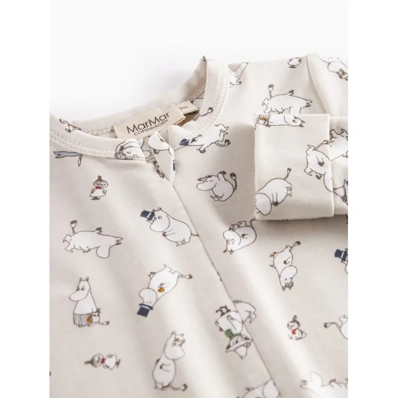 Marmar Modal Smooth Print Moomin Onesies Zip 3
