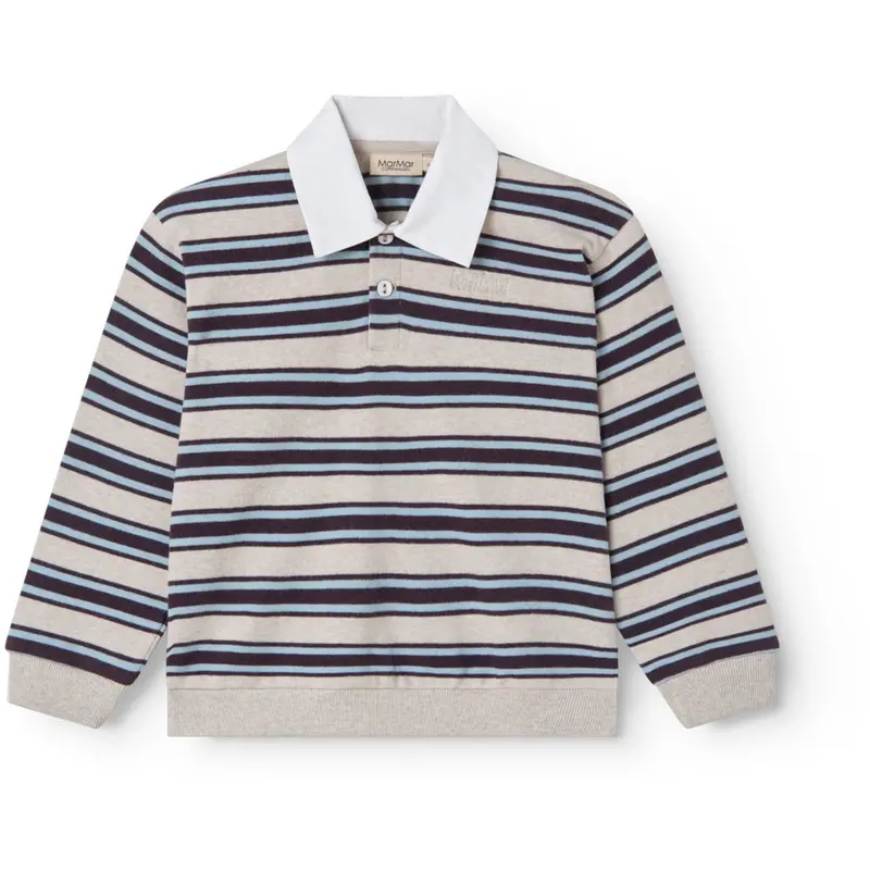 Marmar Modal Sweat College Stripe Thanos Polo Bluse 1