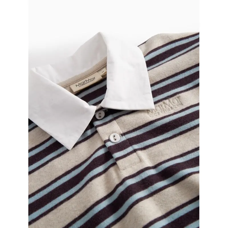 Marmar Modal Sweat College Stripe Thanos Polo Bluse 3