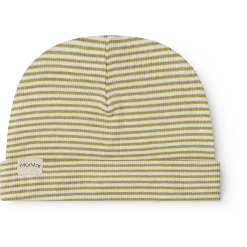 Marmar Newborn Modal Fine Rib Olive Stripe Aiko Hue 1