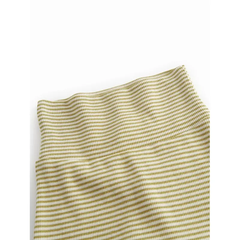 Marmar Newborn Modal Fine Rib Olive Stripe Piva Bukser 2