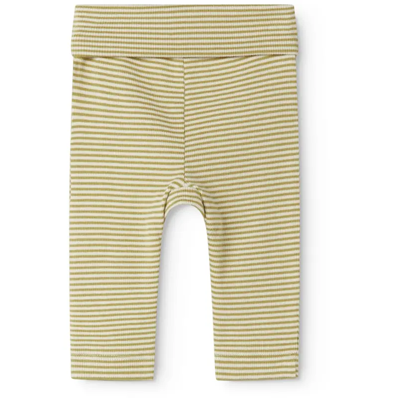 Marmar Newborn Modal Fine Rib Olive Stripe Piva Bukser 4