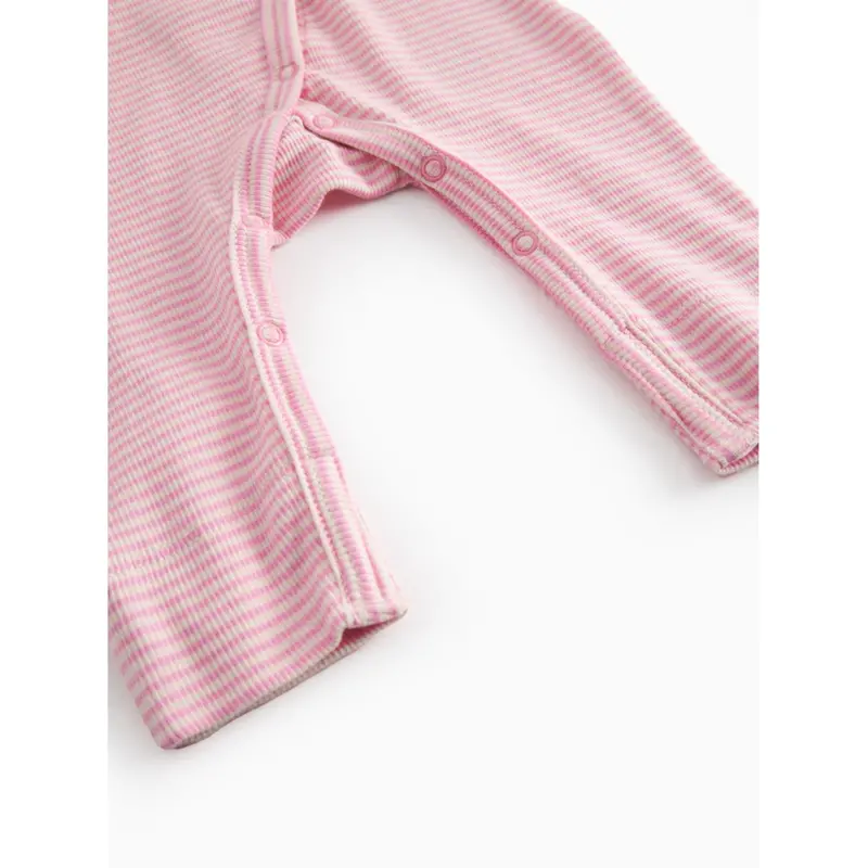 Marmar Newborn Modal Fine Rib Pink Stripe Rikke Heldragt 4