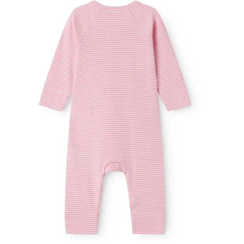 Marmar Newborn Modal Fine Rib Pink Stripe Rikke Heldragt 5