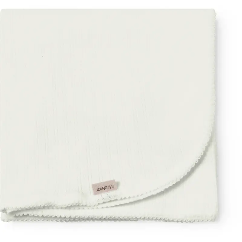Marmar Newborn Modal Pointelle Gentle White Alida Tæppe 1