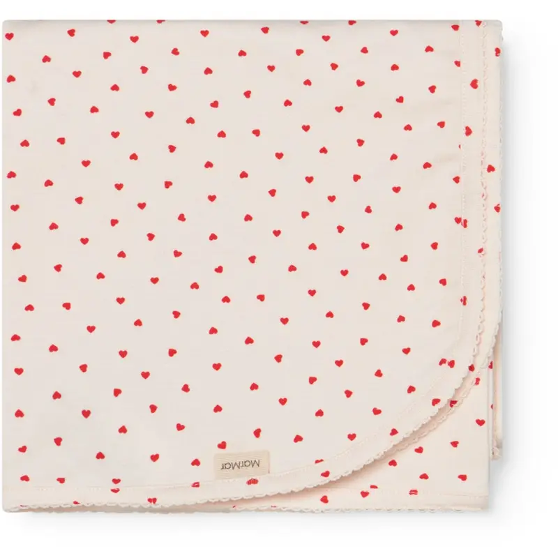 Marmar Newborn Modal Smooth Print Happy Hearts Alida Tæppe 1