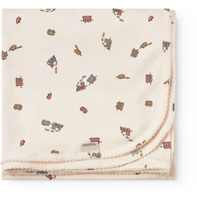 Marmar Newborn Modal Smooth Print Trains Alida Tæppe 1