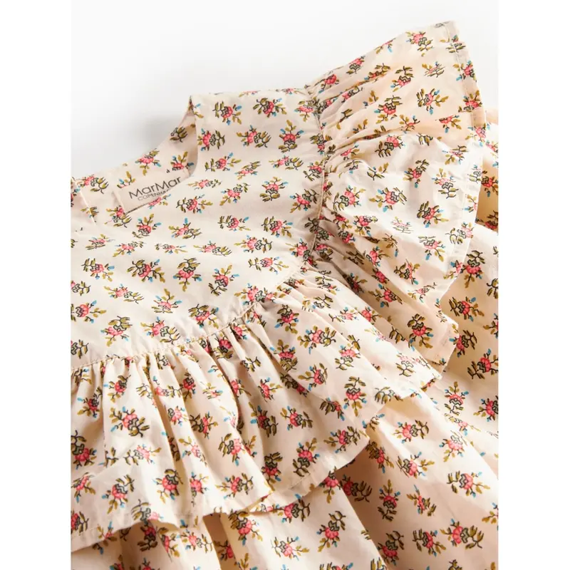Marmar Poplin Japanese Flower Drine Ls Kjole 4