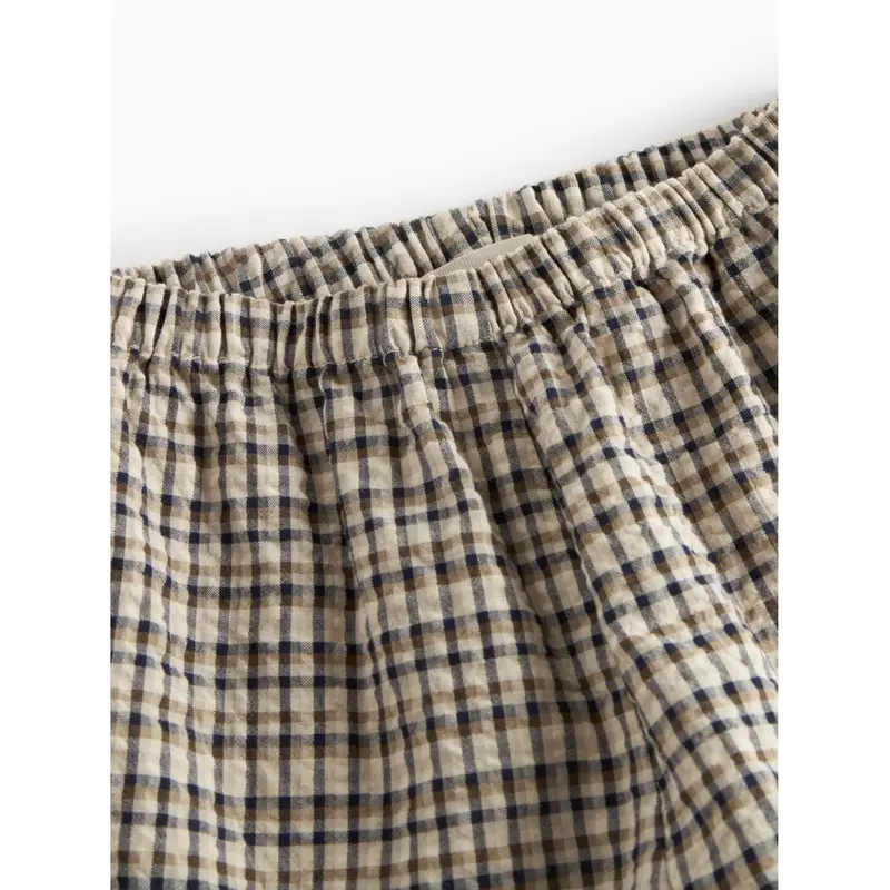 Marmar Seersucker Check Pilot Navy Check Palle Bukser 3