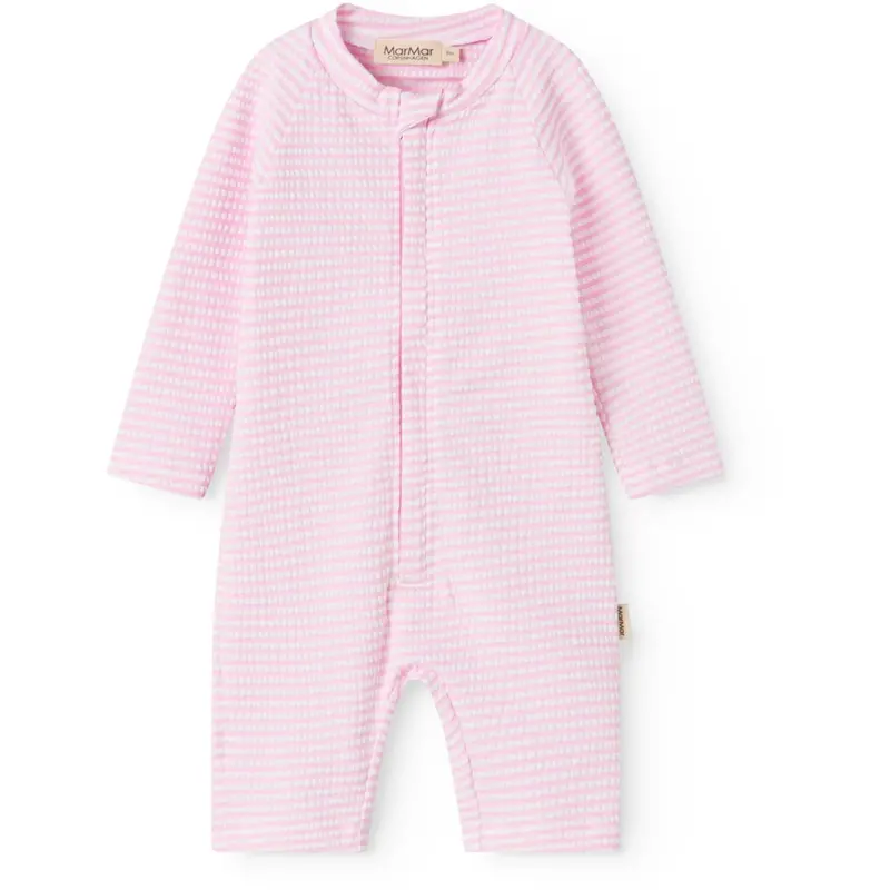 Marmar Seersucker Swim Pink Stripe Swal Dragt 1