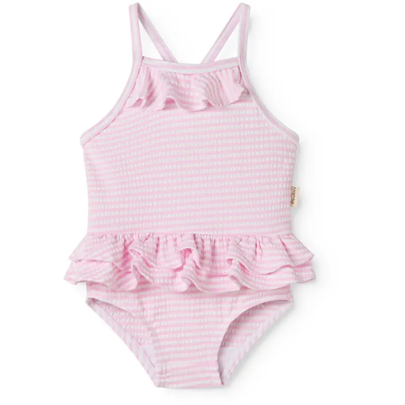 Marmar Seersucker Swim Pink Stripe Swinnie Badedragt 1