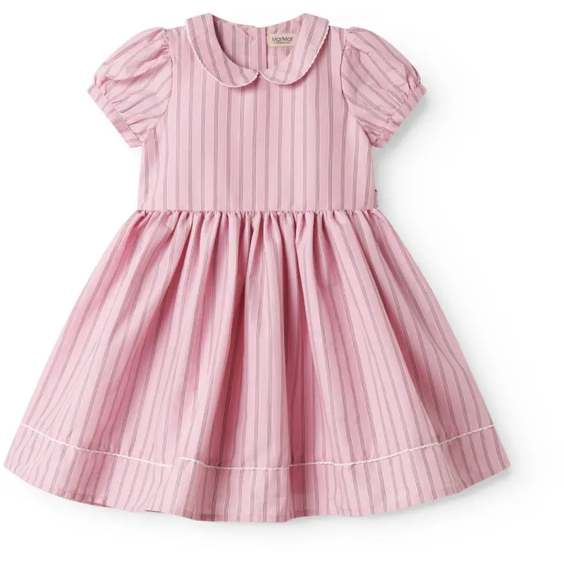 Marmar Smooth Cotton Bonbon Pink Stripes Darcel Kjole 1