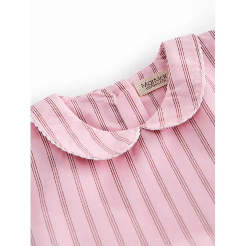 Marmar Smooth Cotton Bonbon Pink Stripes Darcel Kjole 4