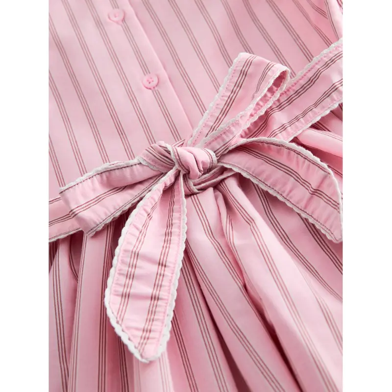 Marmar Smooth Cotton Bonbon Pink Stripes Darcel Kjole 5