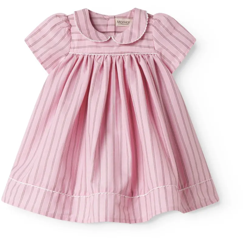 Marmar Smooth Cotton Bonbon Pink Stripes Dulla Kjole 1