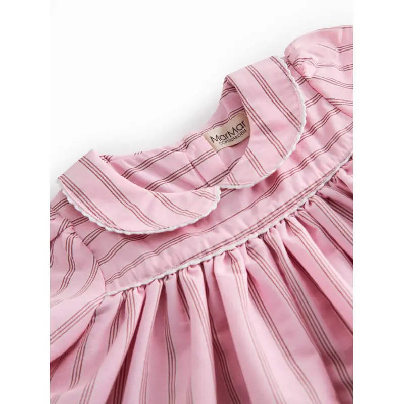 Marmar Smooth Cotton Bonbon Pink Stripes Dulla Kjole 3
