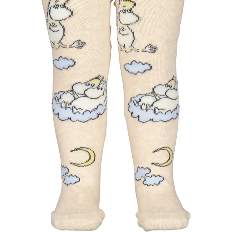 Marmar Tights Jacquard Beige Mel. Moomin Strømpebukser Jacquard 1