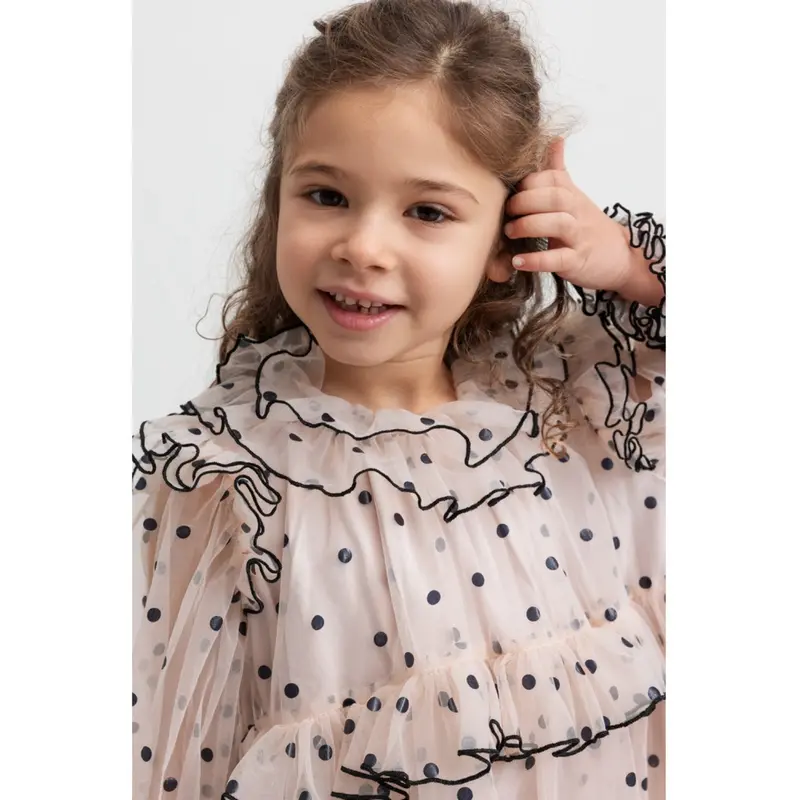 Marmar Tulle Black Dots Dakira Ls Kjole 3