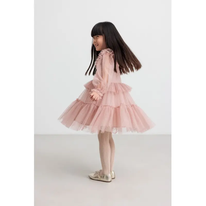Marmar Tulle Dotty Faded Rose Doth Ls Kjole 2