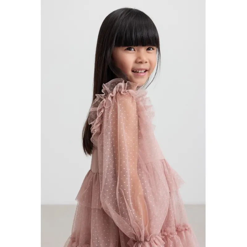 Marmar Tulle Dotty Faded Rose Doth Ls Kjole 3