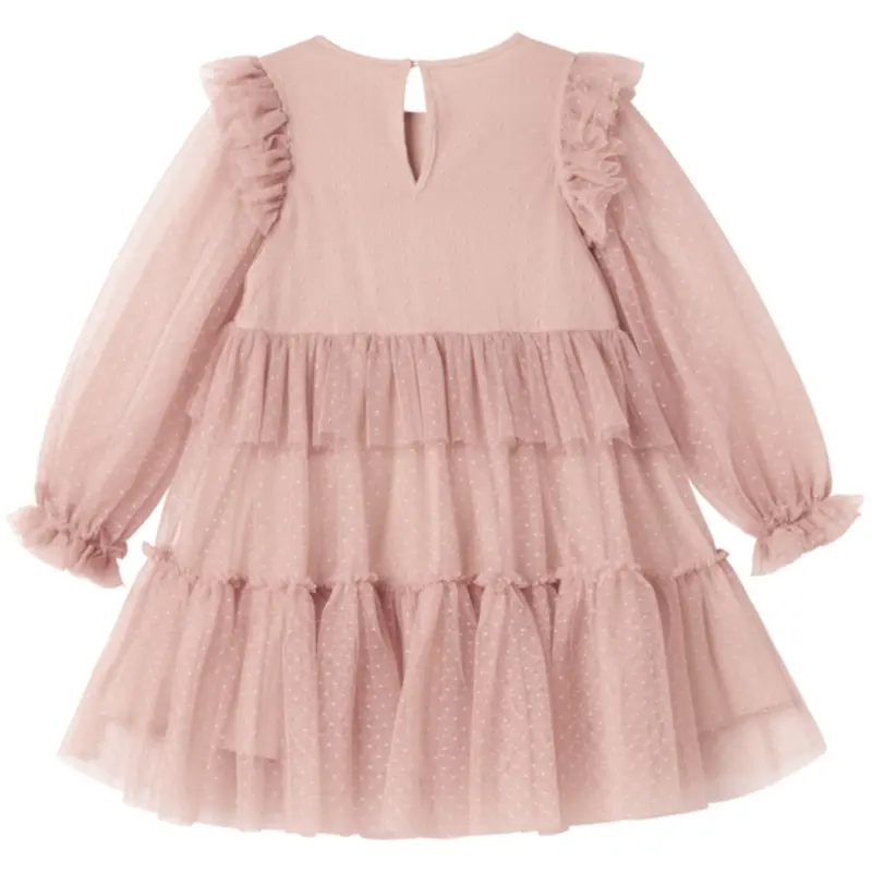 Marmar Tulle Dotty Faded Rose Doth Ls Kjole 6