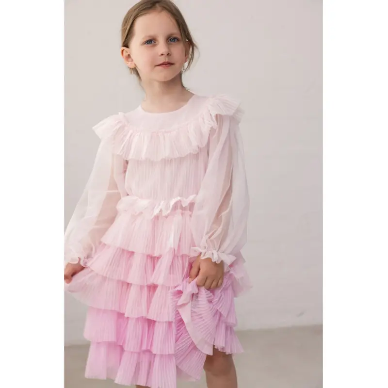 Marmar Tulle Plissé Petal Mix Doria Kjole 2