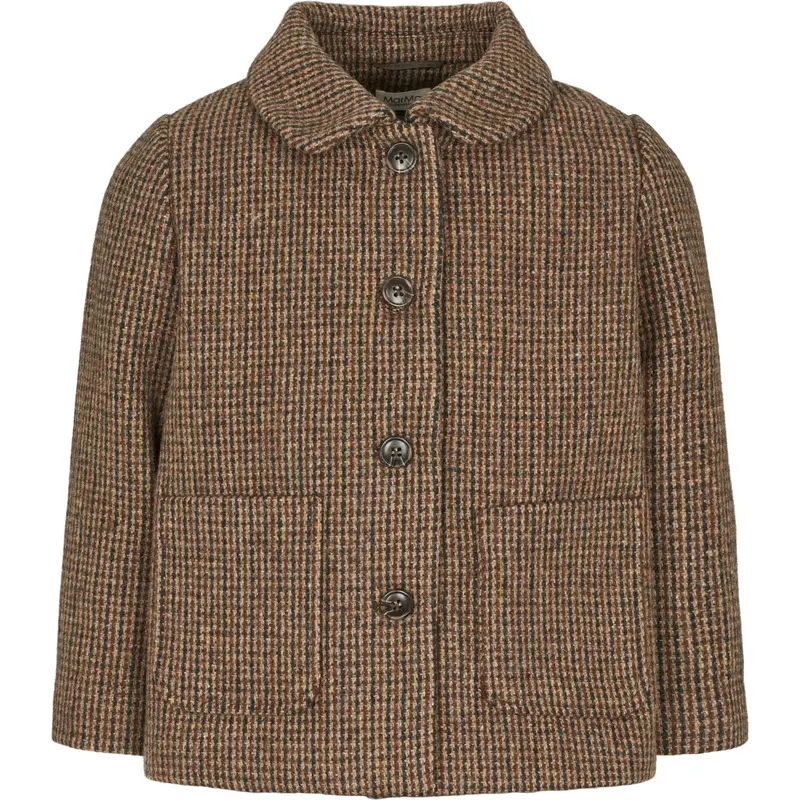 Marmar Wool Check Earthy Check Oval Jakke 1