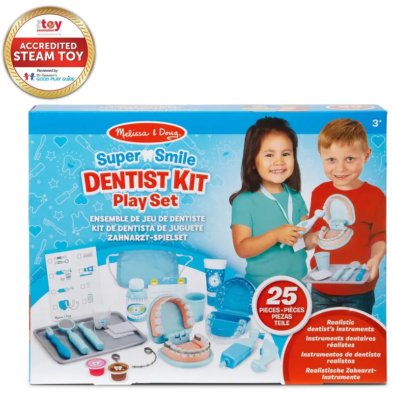 Melissa & Doug Multifarvet Legetøj Super Smile Dentist Play Set 1