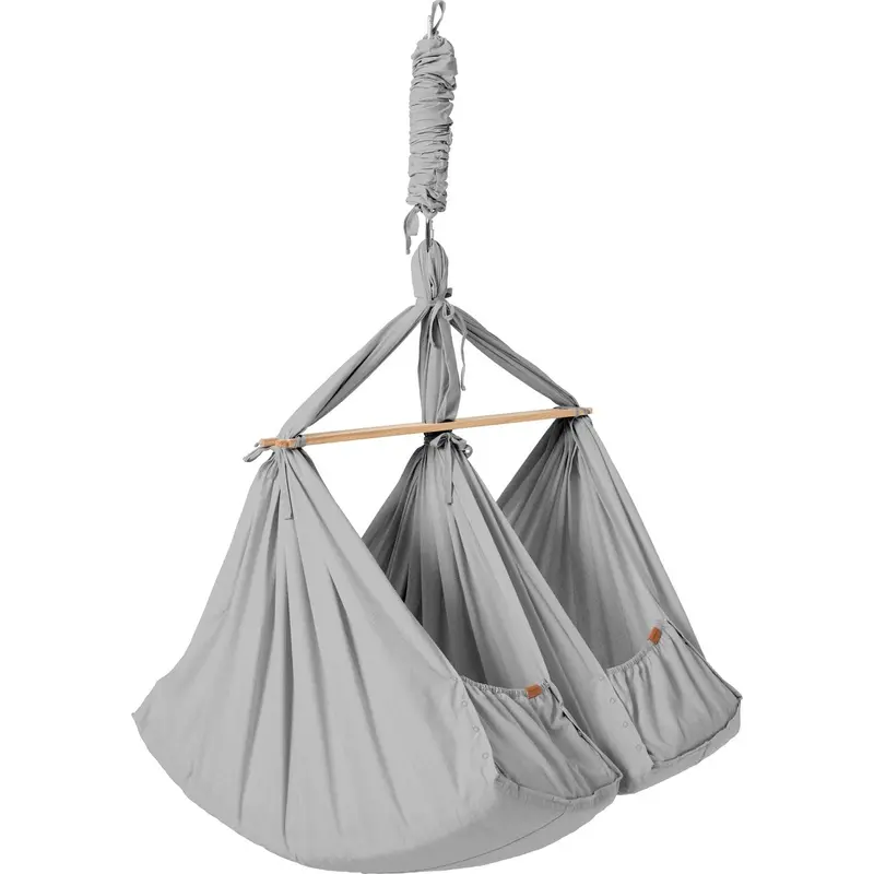 Membantu Grey Organic Tvillinge Slyngevugge Basic 1