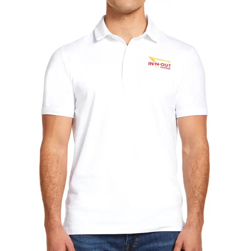 Men's White Performance Polo 1