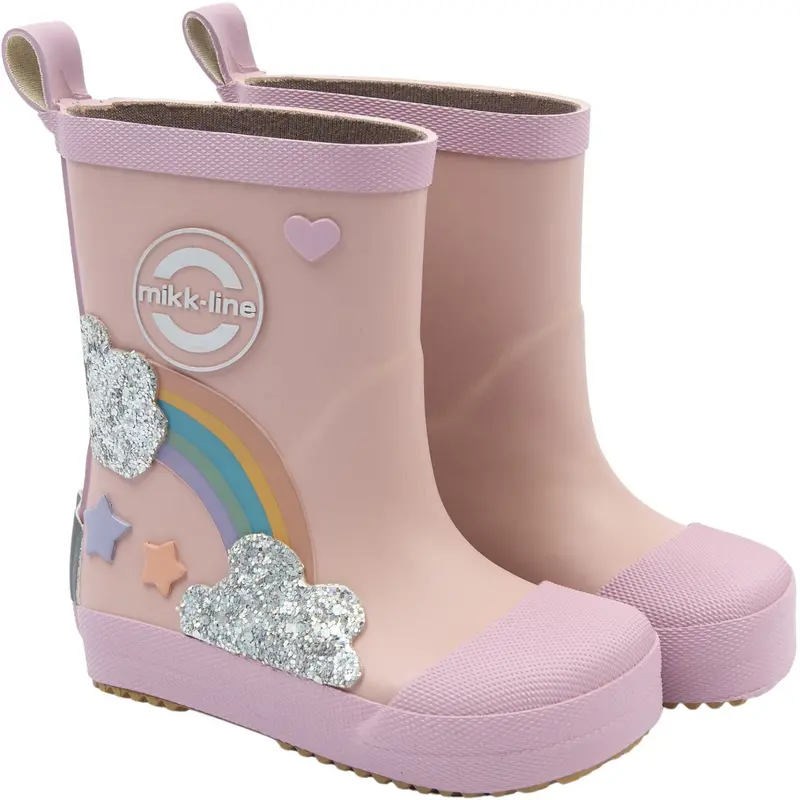 Mikk-Line Adobe Rose Gummistøvler Rainbow Patch Barefoot 1