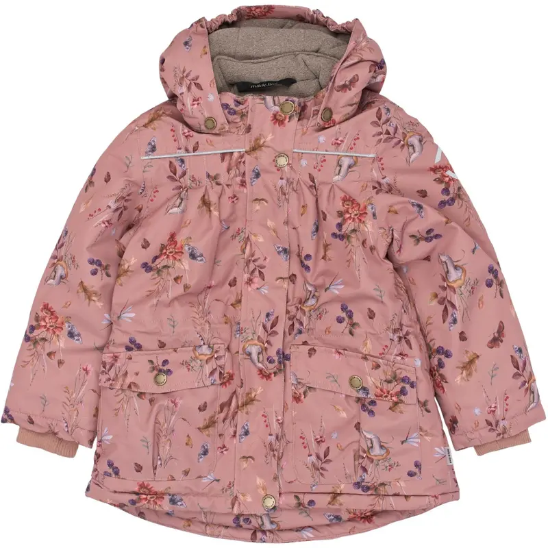 Mikk-Line Burlwood Polyester Girls Jakke Aop Floral 1
