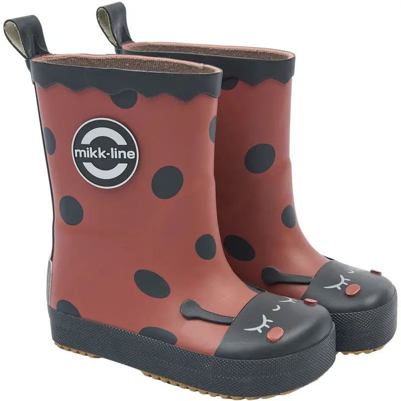 Mikk-Line Henna Gummistøvler Ladybug Barefoot 1