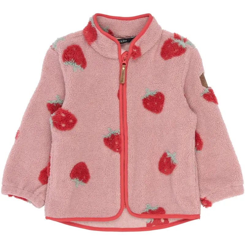 Mikk-Line Strawberry Aop Teddy Jakke 3D 1