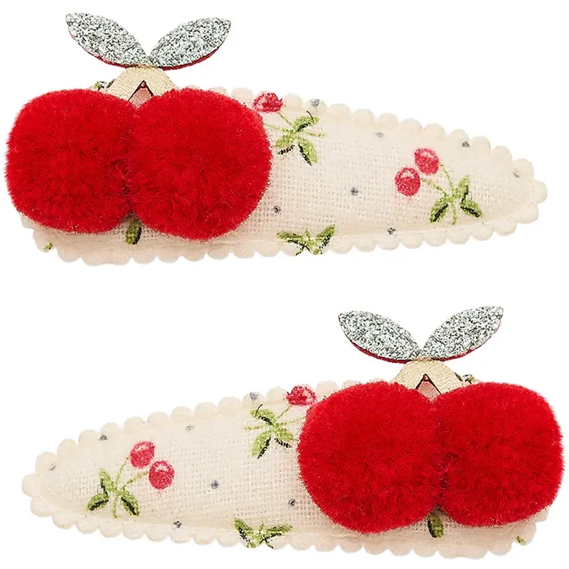 Mimi & Lula 2 Hårspænder - Pom Pom Cherries Mon Cheri 1