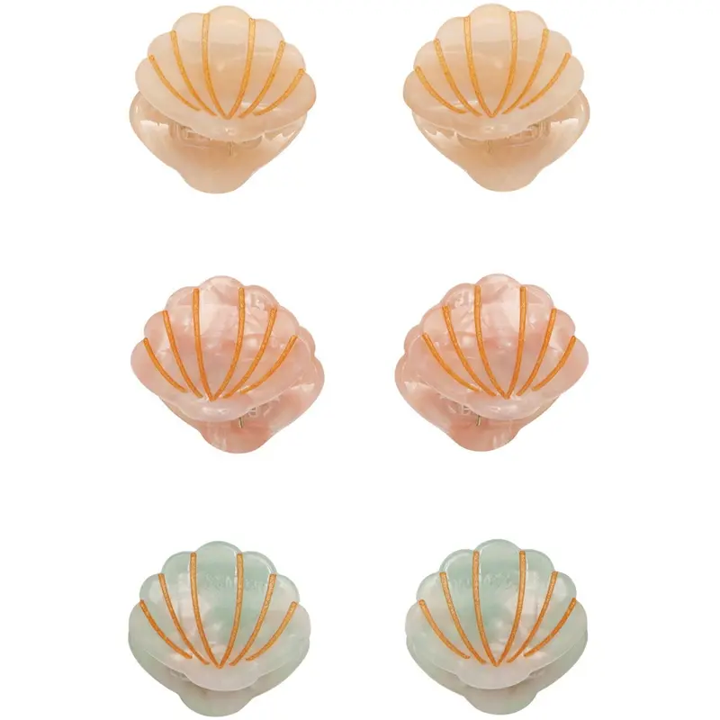 Mimi & Lula 6 Hårklemmer - Mini Shell Ocean Pearl 1