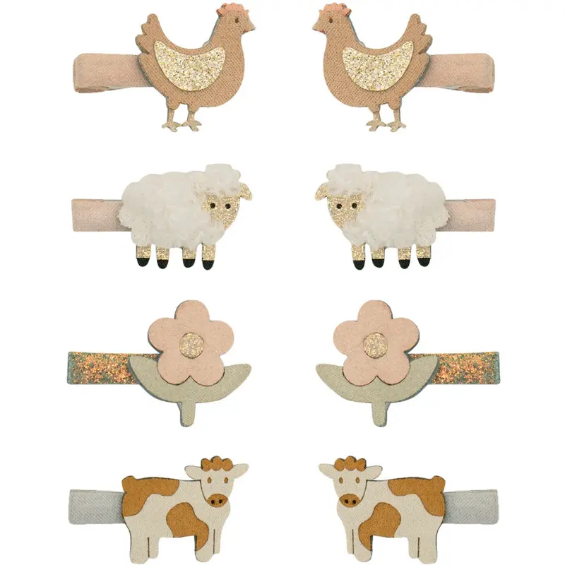 Mimi & Lula 8 Hårclips - Mini Farm Animal Enchanted 1