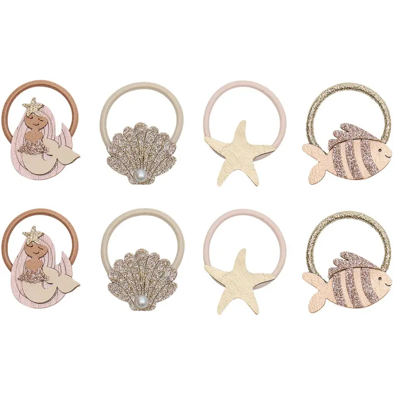 Mimi & Lula 8 Hårelastikker - Mini Mermaid Oceal Pearl 1