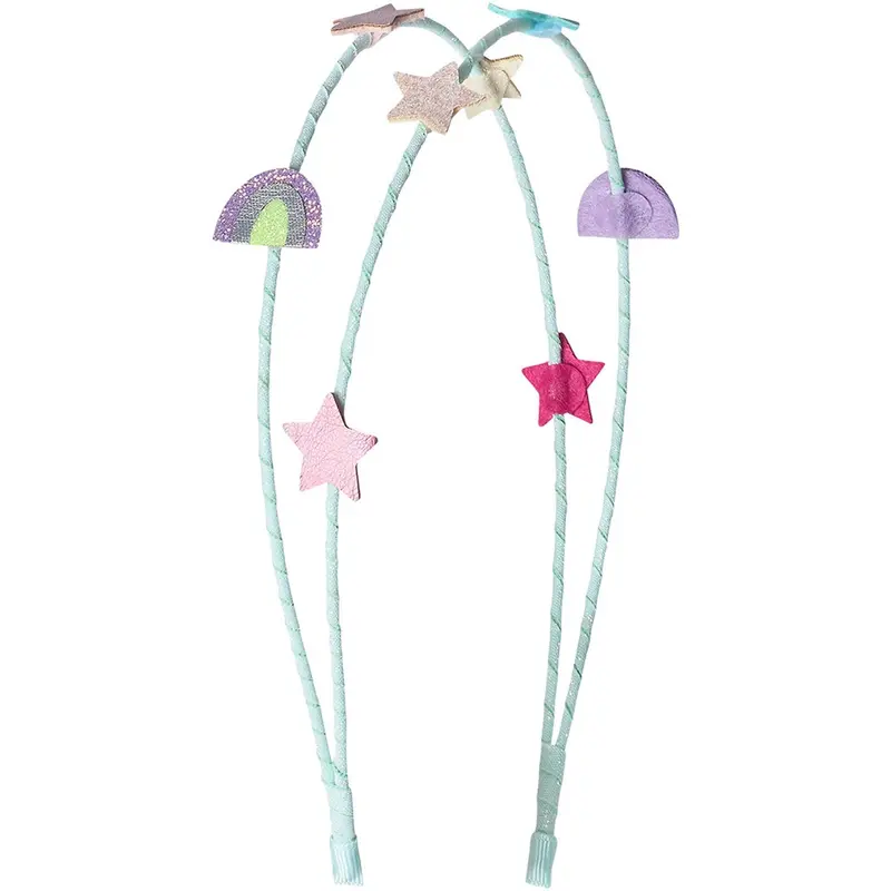 Mimi & Lula Dobbelt Hårbøjle - Rainbow And Star My Little Unicorn 1