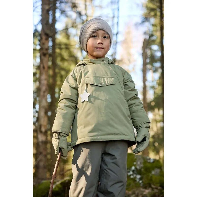 Mini A Ture Aloe Green Matwang Fleece Lined Winter Jacket. Grs 2