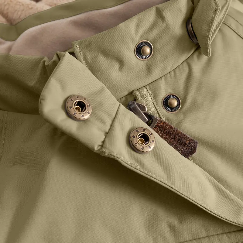 Mini A Ture Aloe Green Matwang Fleece Lined Winter Jacket. Grs 4