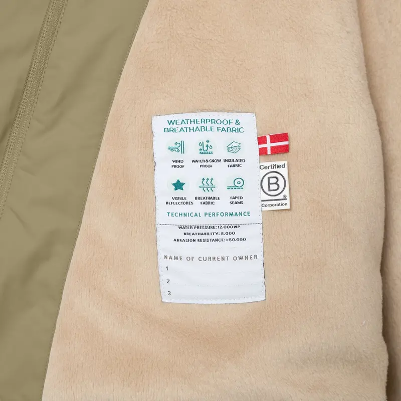 Mini A Ture Aloe Green Matwang Fleece Lined Winter Jacket. Grs 6