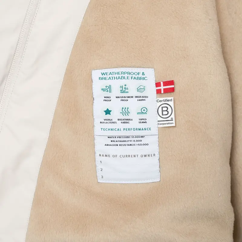 Mini A Ture Angora Cream Matwang Fleece Lined Winter Jacket. Grs 5