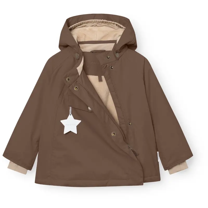 Mini A Ture Chestnut Brown Matwang Fleece Lined Winter Jacket. Grs 6