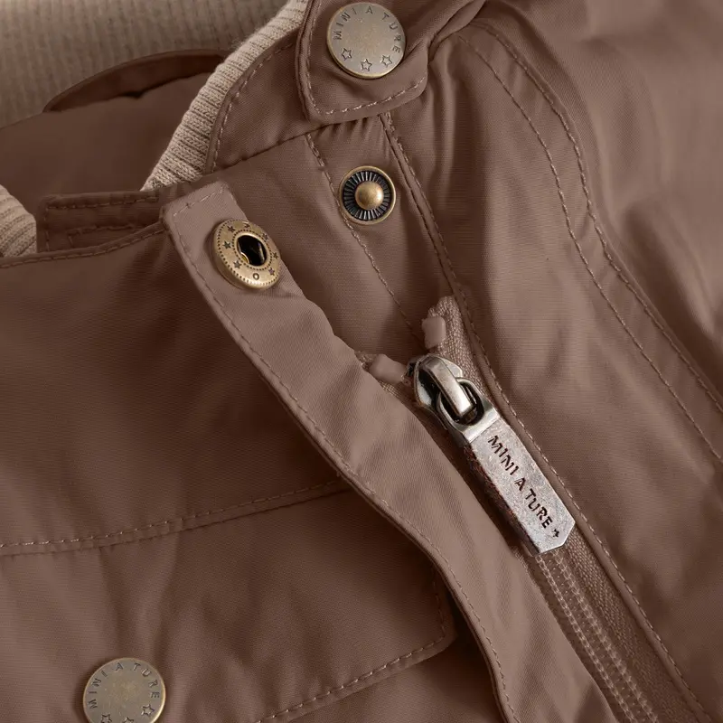 Mini A Ture Chestnut Brown Matwisti Fleece Lined Snowsuit. Grs 3