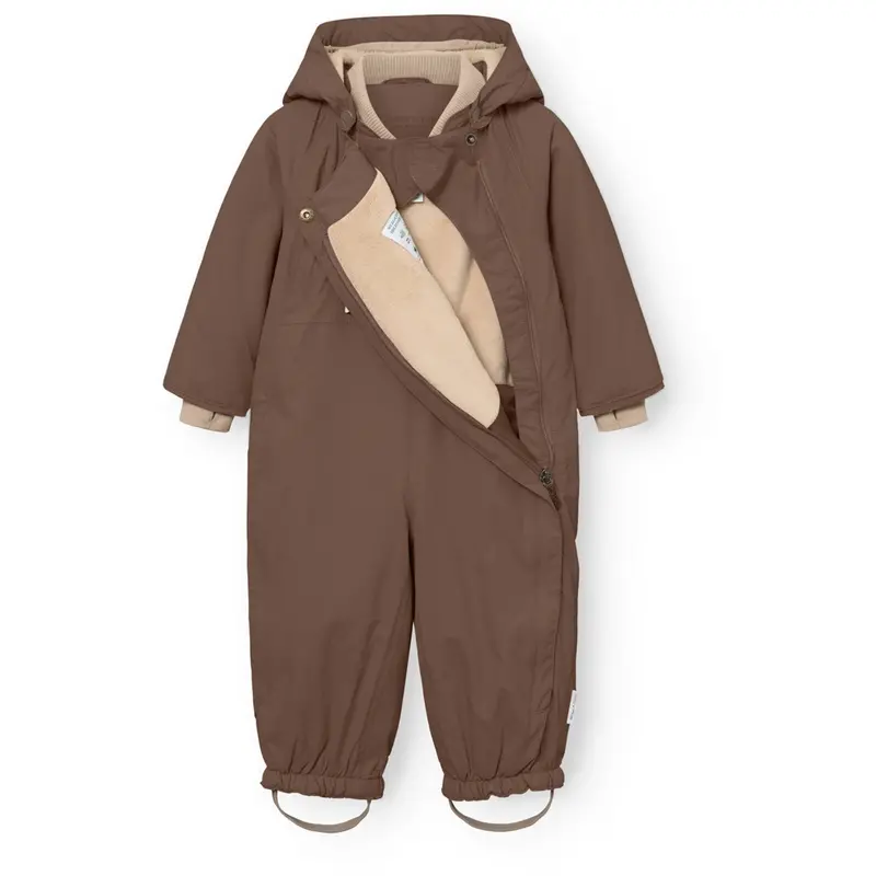 Mini A Ture Chestnut Brown Matwisti Fleece Lined Snowsuit. Grs 5